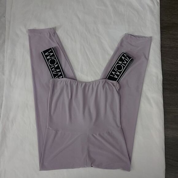 BooHoo Woman Grey Jumpsuit Romper 2 Balletcore Coquette Girl Festival Rainbow - Picture 5 of 9